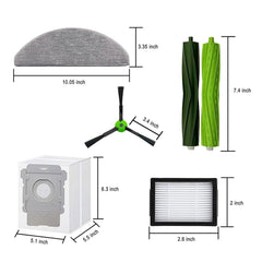 For iRobot Roomba Combo i5 / i5+ / j5 / j5+ Robot Vacuum And Mop Replacement Parts, Kit, Main Brush, Filter, 2pcs Edge Brush, Dust Bag, Mop Pad