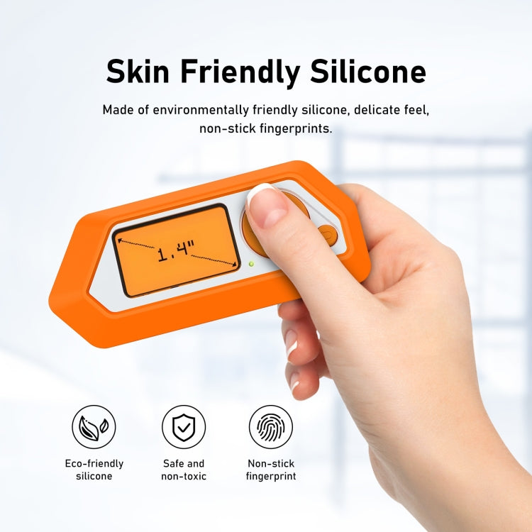 For Flipper Zero Electronic Pet Silicone Full-Cover Protective Case, Orange