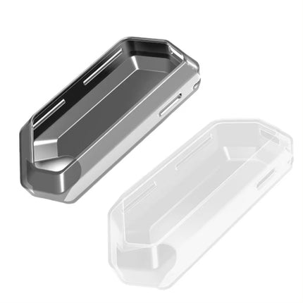 For Flipper Zero Electronic Pet Silicone Full-Cover Protective Case, Transparent White, Transparent Black