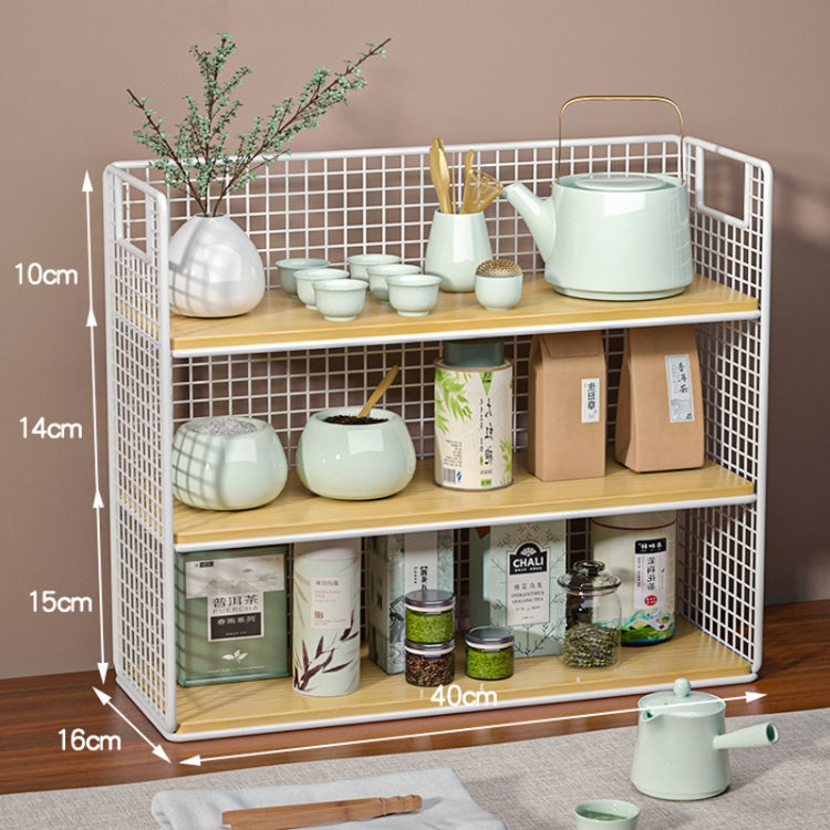 Desktop Mug Rack Tea Organizer Countertop Storage Rack Office Desk Shelf, 2 Layers White, 3 Layers White