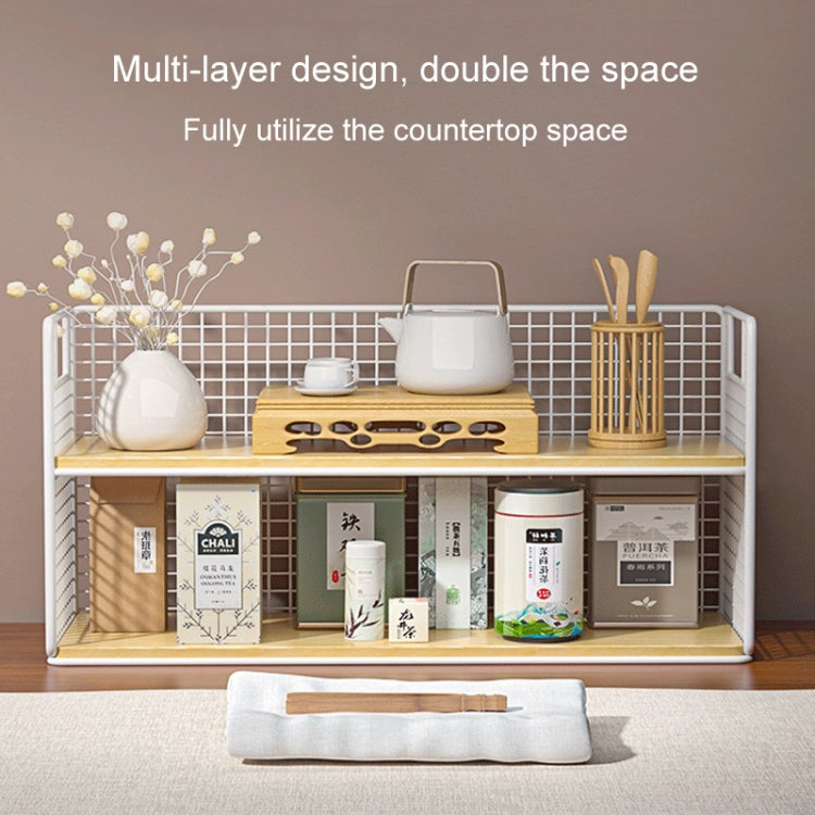 Desktop Mug Rack Tea Organizer Countertop Storage Rack Office Desk Shelf, 2 Layers White, 3 Layers White