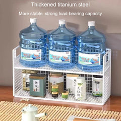 Desktop Mug Rack Tea Organizer Countertop Storage Rack Office Desk Shelf, 2 Layers White, 3 Layers White