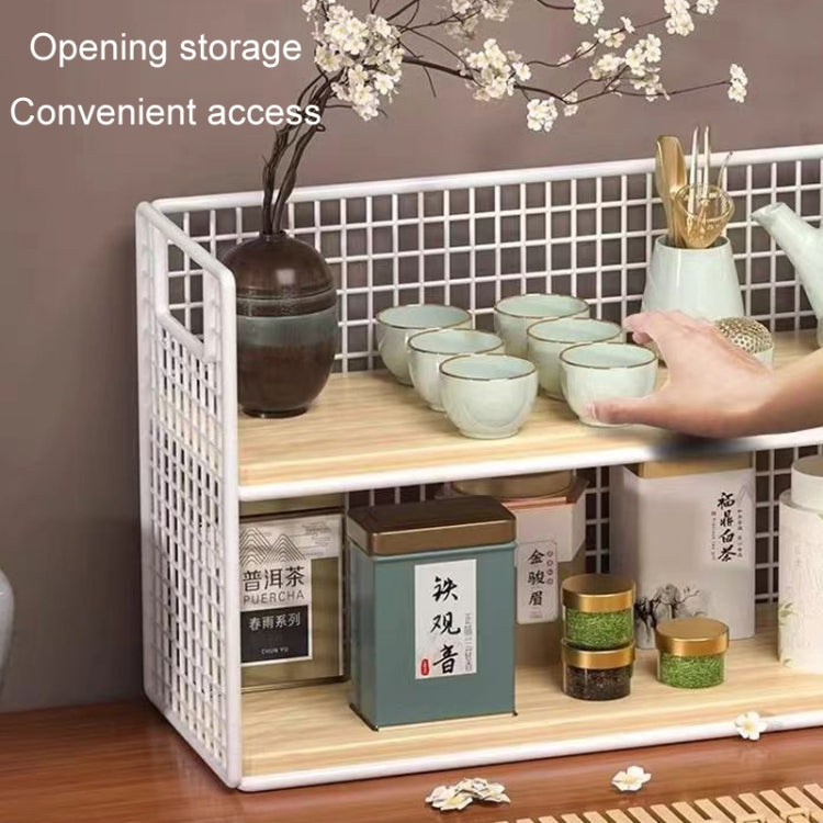Desktop Mug Rack Tea Organizer Countertop Storage Rack Office Desk Shelf, 2 Layers White, 3 Layers White