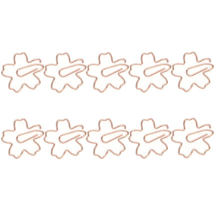 Metal Special-shaped Paper Clips File Classification And Storage Paper Clips, 10pcs /Box Sakura