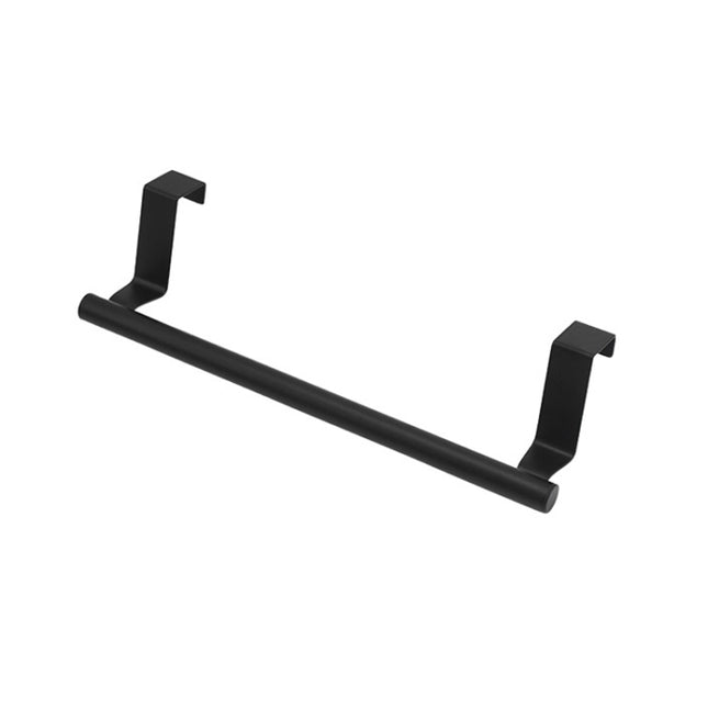 No-Punch Stainless Steel Over Door Towel Rack Cabinet Door Rag Hanging Holder, 23.5cm Silver, 23.5cm Black, 23.5cm White, 36.5cm Silver, 36.5cm Black, 36.5cm White