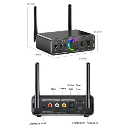 OMS-M18 Bluetooth Adapter 5.3 Bluetooth Lossless Audio Transmission Receiver, OMS-M18
