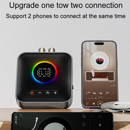 OMS-M10 Bluetooth 5.4 Adapter Audio Receiver FM Transmitter U Disk 3 In 1, OMS-M10