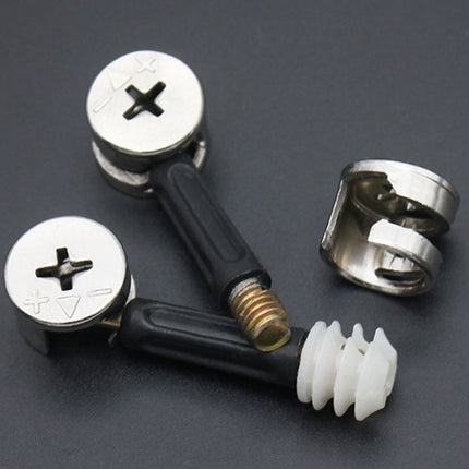 3 In 1 Screw Connector Furniture Link Fixer Closet Eccentric Wheel Nut Connection Fastener, 10pcs 40mm, 10pcs 35mm