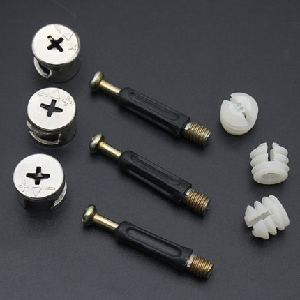 3 In 1 Screw Connector Furniture Link Fixer Closet Eccentric Wheel Nut Connection Fastener, 10pcs 40mm, 10pcs 35mm