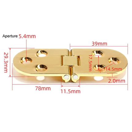Cabinet Door Folding Hinge Thickened Zinc Alloy Half Round Table Flip Hinge, Gold, Silver, Black