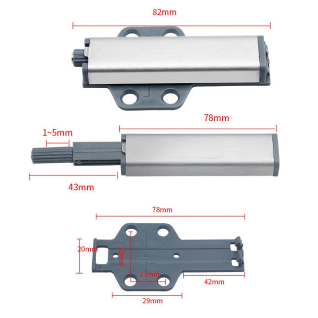 With Screws Cabinet Catch Magnetic Latches Push To Open Drawer Door Stopper, Plane Bottom