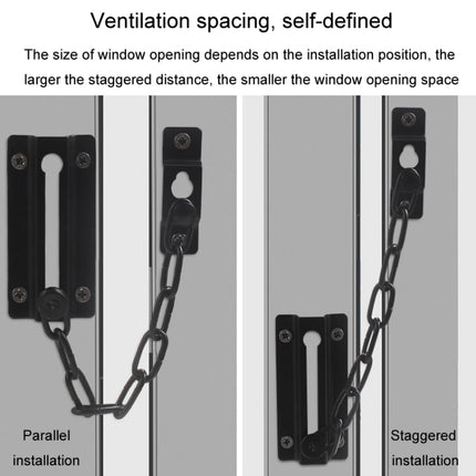 Security Door Chain Anti-theft Home Door Bolt Latch Window Chain Lock, Square Black, Square Silver, Square Red Bronze, Round Gold, Round Bronze, Round Silver
