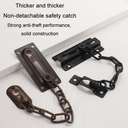 Security Door Chain Anti-theft Home Door Bolt Latch Window Chain Lock, Square Black, Square Silver, Square Red Bronze, Round Gold, Round Bronze, Round Silver