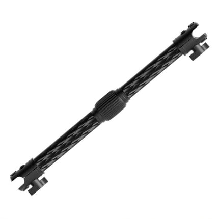 Telescopic Car Phone Mount Extension Arm Double Jointed Swivel Carbon Fiber Bracket Connecting Rod, 217-300mm For 20mm Ball Head, 235-335mm For 25.4mm Ball Head