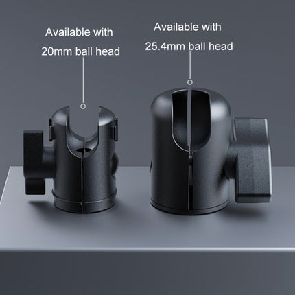 Telescopic Car Phone Mount Extension Arm Double Jointed Swivel Carbon Fiber Bracket Connecting Rod, 217-300mm For 20mm Ball Head, 235-335mm For 25.4mm Ball Head