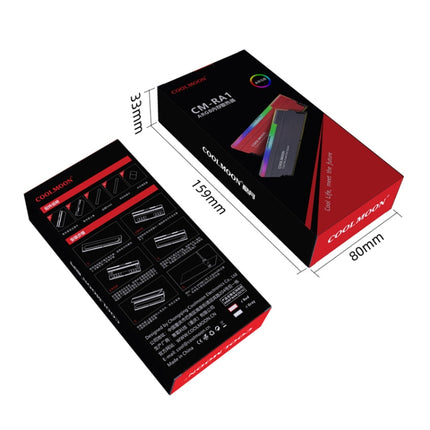 COOLMOON CM-RA1 ARGB Memory Vest Desktop Computer Memory Stick Cooling Case, CM-RA1