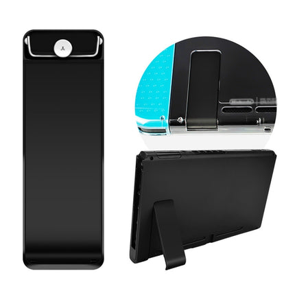 For Nintendo Switch Console 2pcs Replacement Kickstand Back Shell Holder, Black, Transparent White, White, Red, Blue