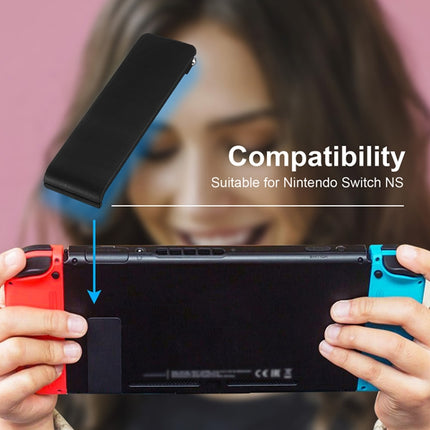For Nintendo Switch Console 2pcs Replacement Kickstand Back Shell Holder, Black, Transparent White, White, Red, Blue