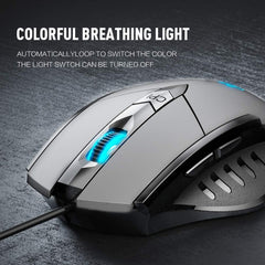 Inphic PW1H Wired Silent Illuminated Computer Gaming 6-Button Mouse