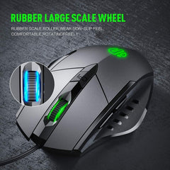 Inphic PW1H Wired Silent Illuminated Computer Gaming 6-Button Mouse