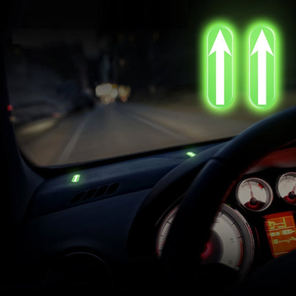 Safety Point Driving Assistance Positioning Mark Car Interior Luminous Sticker, 2pairs
