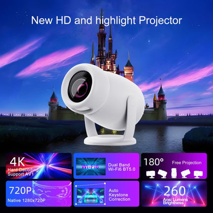 HY400 Android 12.0 System Intelligent Projector Portable Family Projector, US Plug, EU Plug, UK Plug, AU Plug