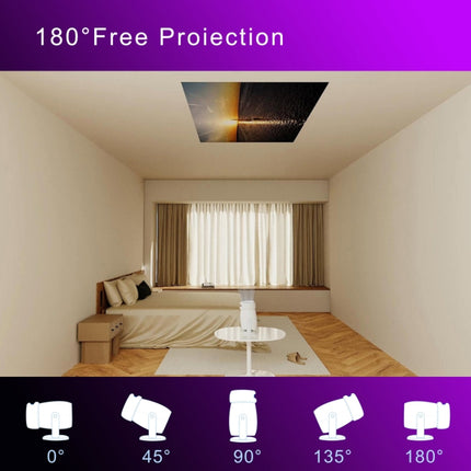 HY400 Android 12.0 System Intelligent Projector Portable Family Projector, US Plug, EU Plug, UK Plug, AU Plug