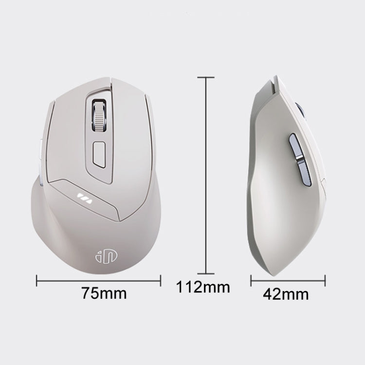 Inphic DR6 2.4G Wireless + Bluetooth 5.0/4.0 Tri-mode Charging Mute Office Gaming Computer Mouse, DR6