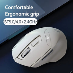 Inphic DR6 2.4G Wireless + Bluetooth 5.0/4.0 Tri-mode Charging Mute Office Gaming Computer Mouse, DR6