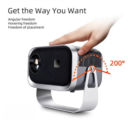Portable Mini Projector Smart Home Theater, Android 4K HD Version, Same Screen Version For Mobile Phone