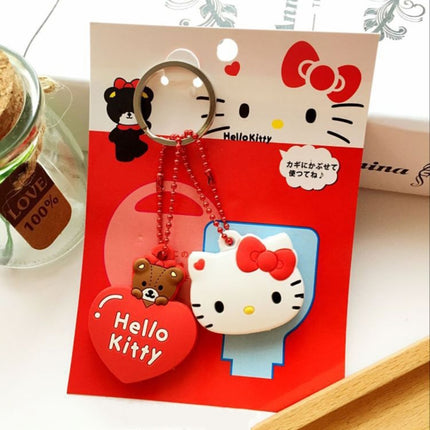 2pcs / Set Multi-Pattern Cartoon Keychain Lovely Key Hangers, Melody, Hello Kitty