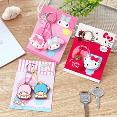 2pcs / Set Multi-Pattern Cartoon Keychain Lovely Key Hangers
