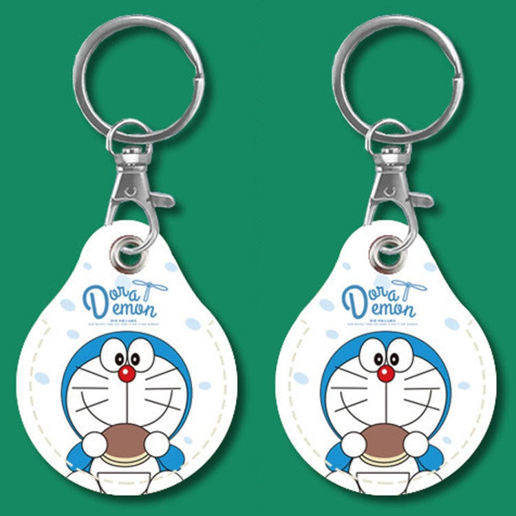 2pcs Cute Sensor Access Door Card Cover Keychain Elevator Water Drops Round Key Holder, Black, Pink, Wine Red, Pinch Winnie the Pooh, Pinch Strawberry Bear, Purple Rabbit, Cookie Doraemon, Fortune Cat, Circus, Starry Bear, Starry Bunny, Rich Woman Red�...