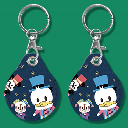 2pcs Cute Sensor Access Door Card Cover Keychain Elevator Water Drops Round Key Holder, Black, Pink, Wine Red, Pinch Winnie the Pooh, Pinch Strawberry Bear, Purple Rabbit, Cookie Doraemon, Fortune Cat, Circus, Starry Bear, Starry Bunny, Rich Woman Red ...