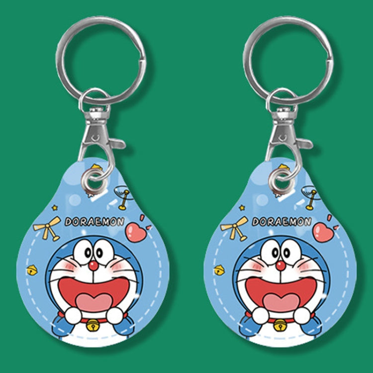 2pcs Cute Sensor Access Door Card Cover Keychain Elevator Water Drops Round Key Holder, Black, Pink, Wine Red, Pinch Winnie the Pooh, Pinch Strawberry Bear, Purple Rabbit, Cookie Doraemon, Fortune Cat, Circus, Starry Bear, Starry Bunny, Rich Woman Red�...