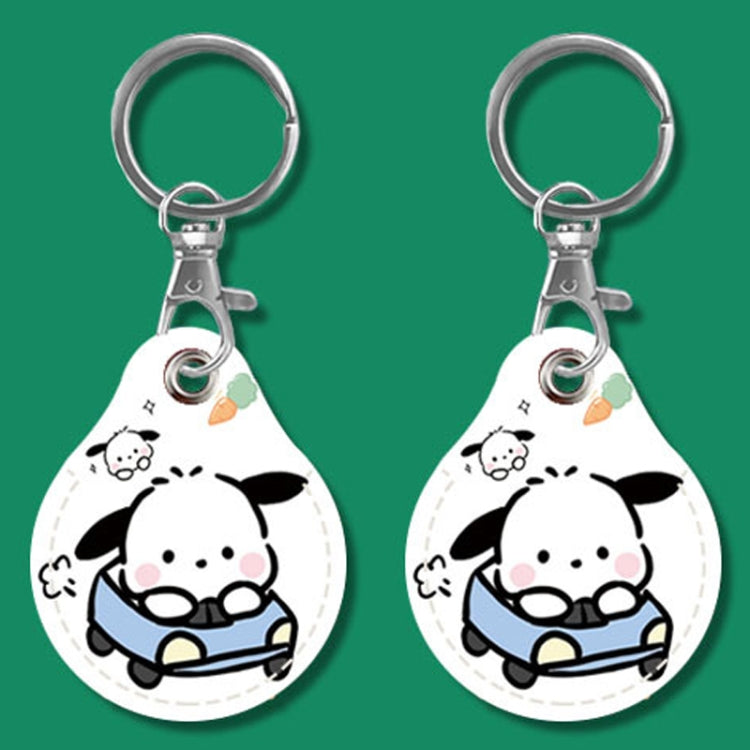 2pcs Cute Sensor Access Door Card Cover Keychain Elevator Water Drops Round Key Holder, Black, Pink, Wine Red, Pinch Winnie the Pooh, Pinch Strawberry Bear, Purple Rabbit, Cookie Doraemon, Fortune Cat, Circus, Starry Bear, Starry Bunny, Rich Woman Red�...
