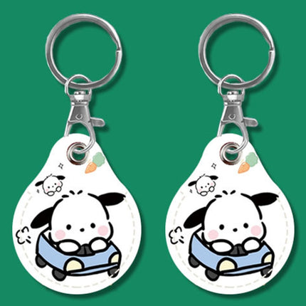 2pcs Cute Sensor Access Door Card Cover Keychain Elevator Water Drops Round Key Holder, Black, Pink, Wine Red, Pinch Winnie the Pooh, Pinch Strawberry Bear, Purple Rabbit, Cookie Doraemon, Fortune Cat, Circus, Starry Bear, Starry Bunny, Rich Woman Red ...