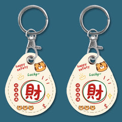 2pcs Cute Sensor Access Door Card Cover Keychain Elevator Water Drops Round Key Holder, Fortune Tiger, Pepsi Doraemon, Three Capybaras, Crocodile Bara, Lina Belle, Congratulations, Bow Tie Bear, English Winnie the Pooh, English Lotso, Melody�����������...