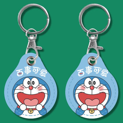 2pcs Cute Sensor Access Door Card Cover Keychain Elevator Water Drops Round Key Holder, Fortune Tiger, Pepsi Doraemon, Three Capybaras, Crocodile Bara, Lina Belle, Congratulations, Bow Tie Bear, English Winnie the Pooh, English Lotso, Melody           ...
