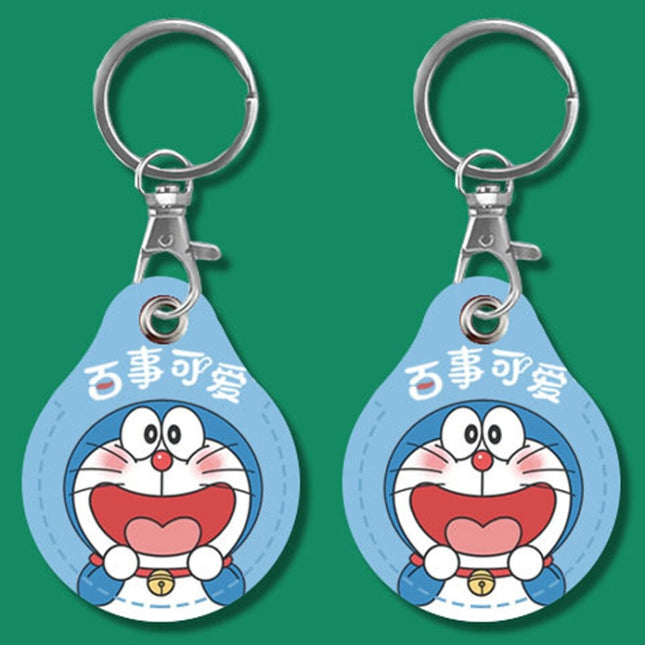 2pcs Cute Sensor Access Door Card Cover Keychain Elevator Water Drops Round Key Holder, Fortune Tiger, Pepsi Doraemon, Three Capybaras, Crocodile Bara, Lina Belle, Congratulations, Bow Tie Bear, English Winnie the Pooh, English Lotso, Melody           ...