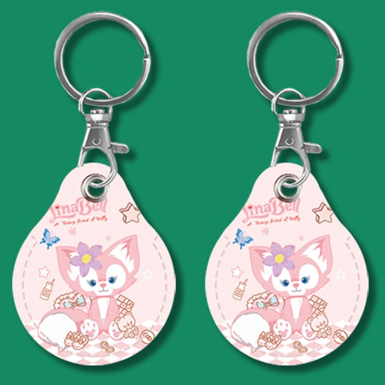 2pcs Cute Sensor Access Door Card Cover Keychain Elevator Water Drops Round Key Holder, Fortune Tiger, Pepsi Doraemon, Three Capybaras, Crocodile Bara, Lina Belle, Congratulations, Bow Tie Bear, English Winnie the Pooh, English Lotso, Melody�����������...