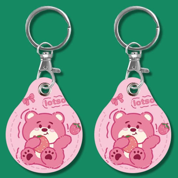 2pcs Cute Sensor Access Door Card Cover Keychain Elevator Water Drops Round Key Holder, Fortune Tiger, Pepsi Doraemon, Three Capybaras, Crocodile Bara, Lina Belle, Congratulations, Bow Tie Bear, English Winnie the Pooh, English Lotso, Melody�����������...