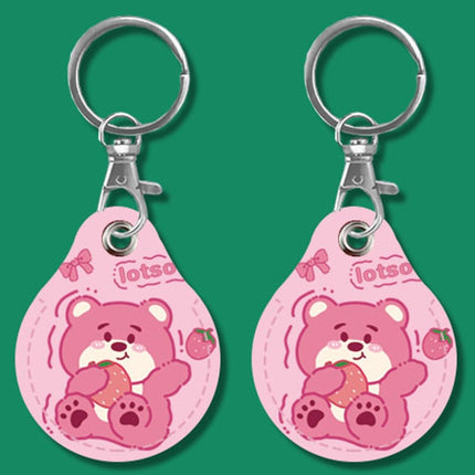 2pcs Cute Sensor Access Door Card Cover Keychain Elevator Water Drops Round Key Holder, Fortune Tiger, Pepsi Doraemon, Three Capybaras, Crocodile Bara, Lina Belle, Congratulations, Bow Tie Bear, English Winnie the Pooh, English Lotso, Melody           ...