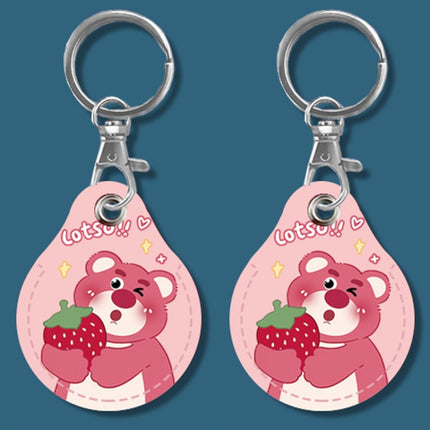 2pcs Cute Sensor Access Door Card Cover Keychain Elevator Water Drops Round Key Holder, Fortune Tiger, Pepsi Doraemon, Three Capybaras, Crocodile Bara, Lina Belle, Congratulations, Bow Tie Bear, English Winnie the Pooh, English Lotso, Melody           ...