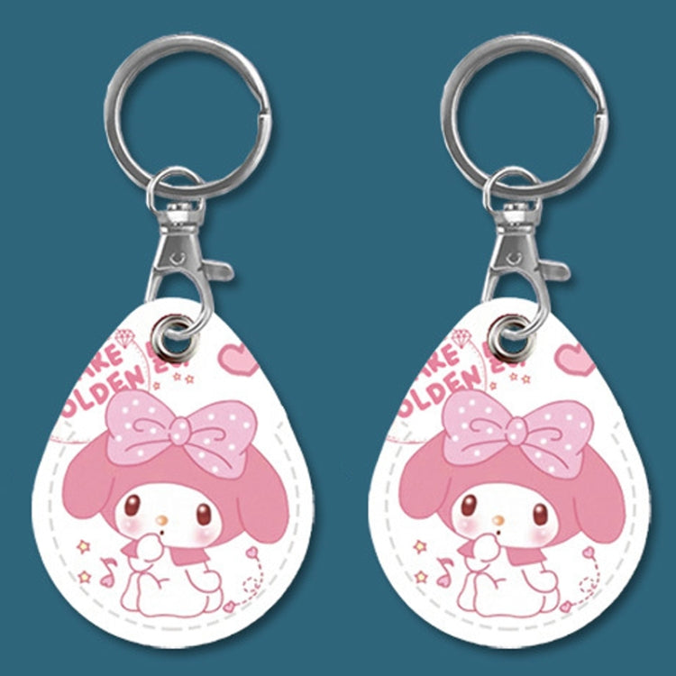 2pcs Cute Sensor Access Door Card Cover Keychain Elevator Water Drops Round Key Holder, Fortune Tiger, Pepsi Doraemon, Three Capybaras, Crocodile Bara, Lina Belle, Congratulations, Bow Tie Bear, English Winnie the Pooh, English Lotso, Melody�����������...