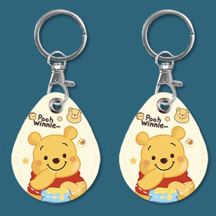 2pcs Cute Sensor Access Door Card Cover Keychain Elevator Water Drops Round Key Holder, Fortune Tiger, Pepsi Doraemon, Three Capybaras, Crocodile Bara, Lina Belle, Congratulations, Bow Tie Bear, English Winnie the Pooh, English Lotso, Melody�����������...