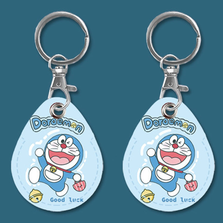 2pcs Cute Sensor Access Door Card Cover Keychain Elevator Water Drops Round Key Holder, Fortune Tiger, Pepsi Doraemon, Three Capybaras, Crocodile Bara, Lina Belle, Congratulations, Bow Tie Bear, English Winnie the Pooh, English Lotso, Melody�����������...