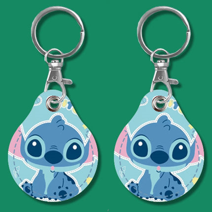 2pcs Cute Sensor Access Door Card Cover Keychain Elevator Water Drops Round Key Holder, Crocodile Bara, Lina Belle, Congratulations, Bow Tie Bear, English Winnie the Pooh, English Lotso, Melody, Cute Cinnamoroll, White Mickey Head, Muffled Pooh Bear   ...