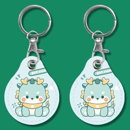 2pcs Cute Sensor Access Door Card Cover Keychain Elevator Water Drops Round Key Holder, Fortune Tiger, Pepsi Doraemon, Three Capybaras, Crocodile Bara, Lina Belle, Congratulations, Bow Tie Bear, English Winnie the Pooh, English Lotso, Melody           ...