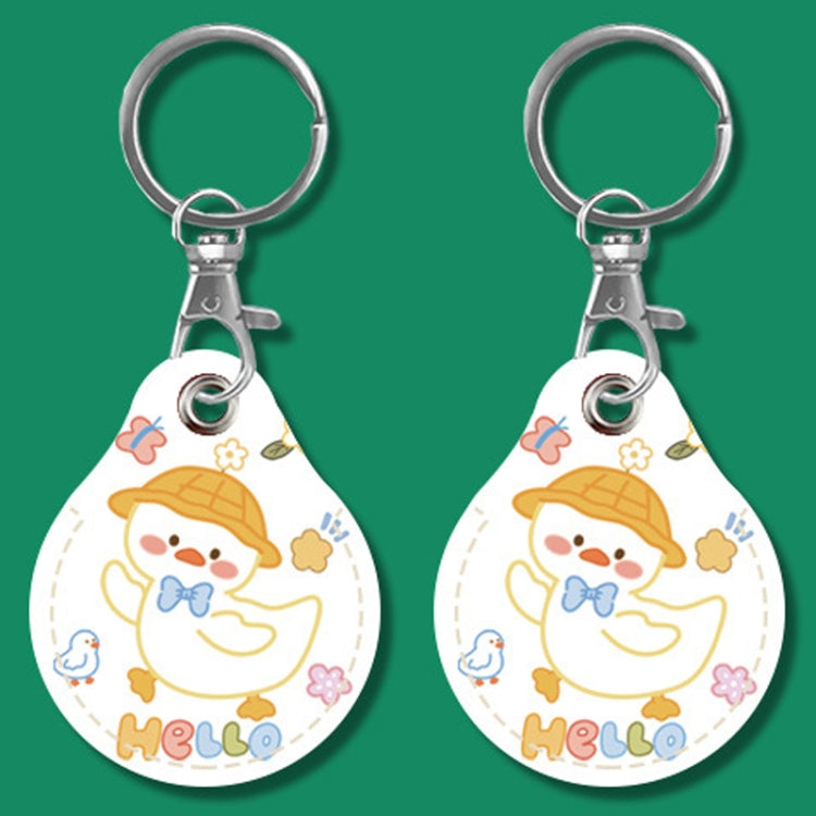 2pcs Cute Sensor Access Door Card Cover Keychain Elevator Water Drops Round Key Holder, Fortune Tiger, Pepsi Doraemon, Three Capybaras, Crocodile Bara, Lina Belle, Congratulations, Bow Tie Bear, English Winnie the Pooh, English Lotso, Melody�����������...